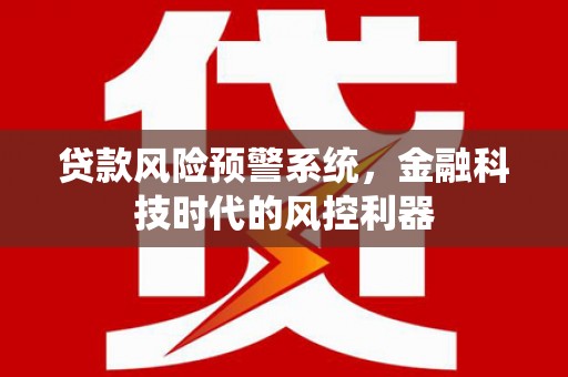泰山贷款风险预警系统，金融科技时代的风控利器