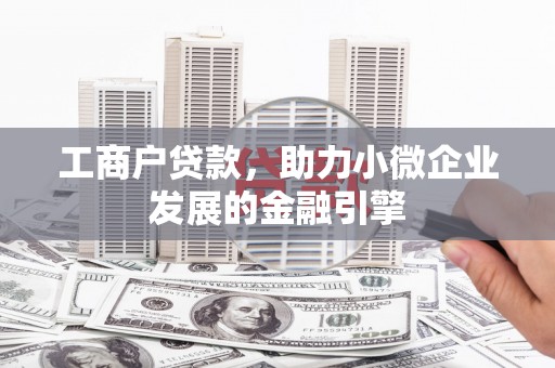 泰山工商户贷款，助力小微企业发展的金融引擎