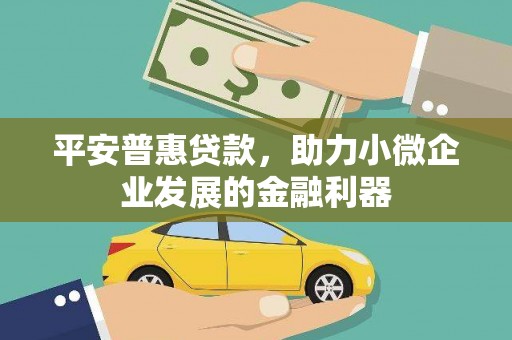 泰山平安普惠贷款，助力小微企业发展的金融利器
