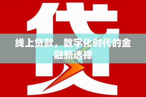 泰山线上贷款，数字化时代的金融新选择