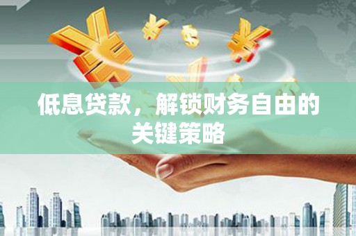 泰山低息贷款，解锁财务自由的关键策略