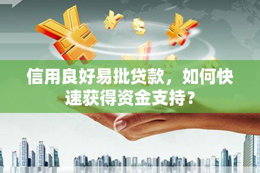 泰山信用良好易批贷款，如何快速获得资金支持？