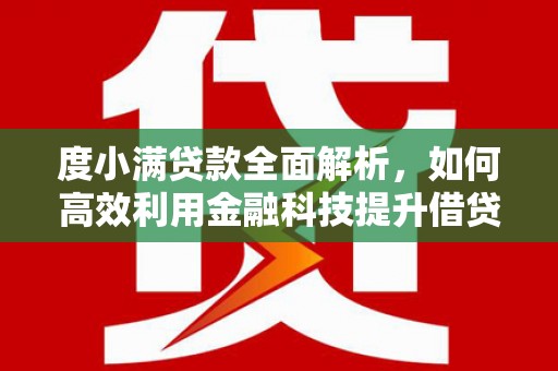 泰山度小满贷款全面解析，如何高效利用金融科技提升借贷体验