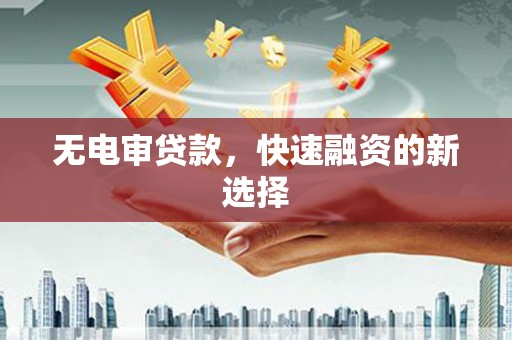 泰山无电审贷款，快速融资的新选择
