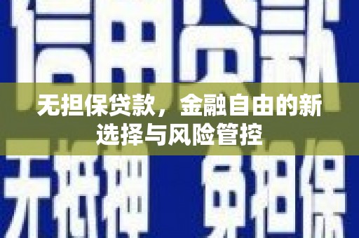 泰山无担保贷款，金融自由的新选择与风险管控