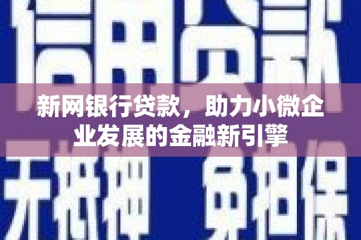 泰山新网银行贷款，助力小微企业发展的金融新引擎
