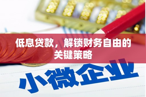 泰山低息贷款，解锁财务自由的关键策略