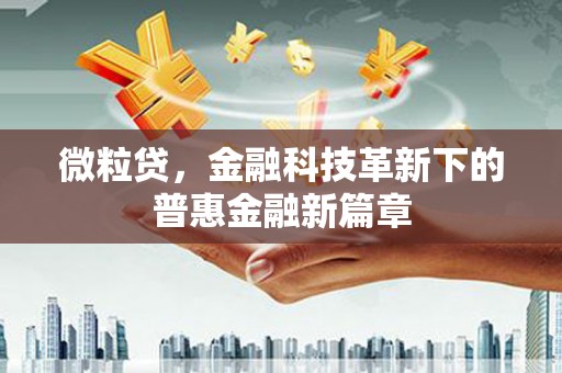 泰山微粒贷，金融科技革新下的普惠金融新篇章