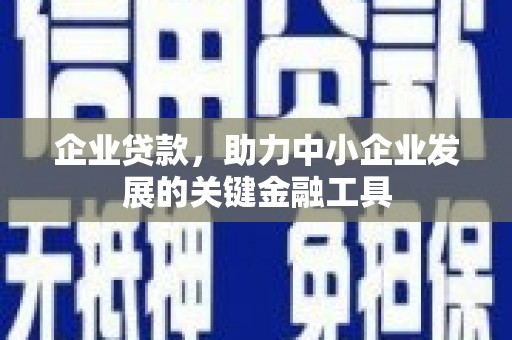 泰山企业贷款，助力中小企业发展的关键金融工具