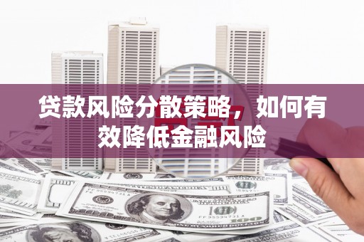 泰山贷款风险分散策略，如何有效降低金融风险