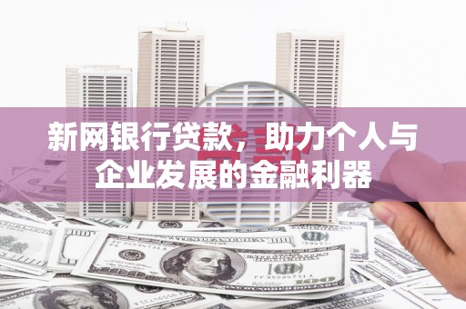 泰山新网银行贷款，助力个人与企业发展的金融利器