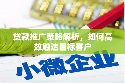 泰山贷款推广策略解析，如何高效触达目标客户