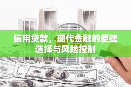 泰山信用贷款，现代金融的便捷选择与风险控制