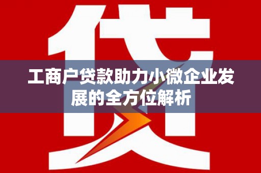 泰山工商户贷款助力小微企业发展的全方位解析