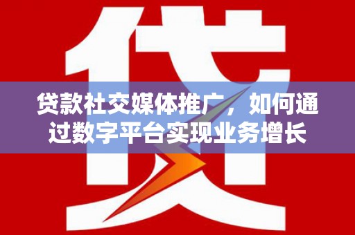 泰山贷款社交媒体推广，如何通过数字平台实现业务增长