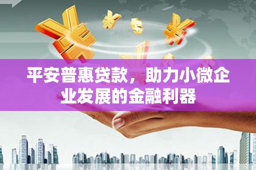 泰山平安普惠贷款，助力小微企业发展的金融利器