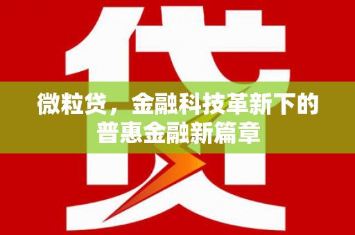 泰山微粒贷，金融科技革新下的普惠金融新篇章