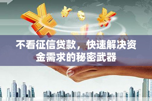 泰山不看征信贷款，快速解决资金需求的秘密武器