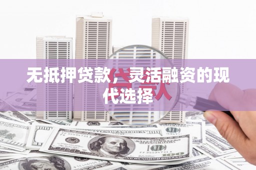 泰山无抵押贷款，灵活融资的现代选择