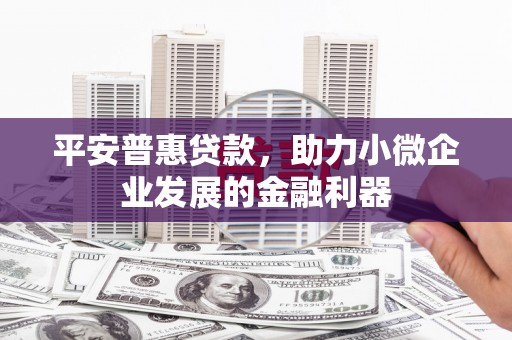 泰山平安普惠贷款，助力小微企业发展的金融利器