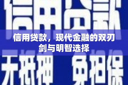 泰山信用贷款，现代金融的双刃剑与明智选择